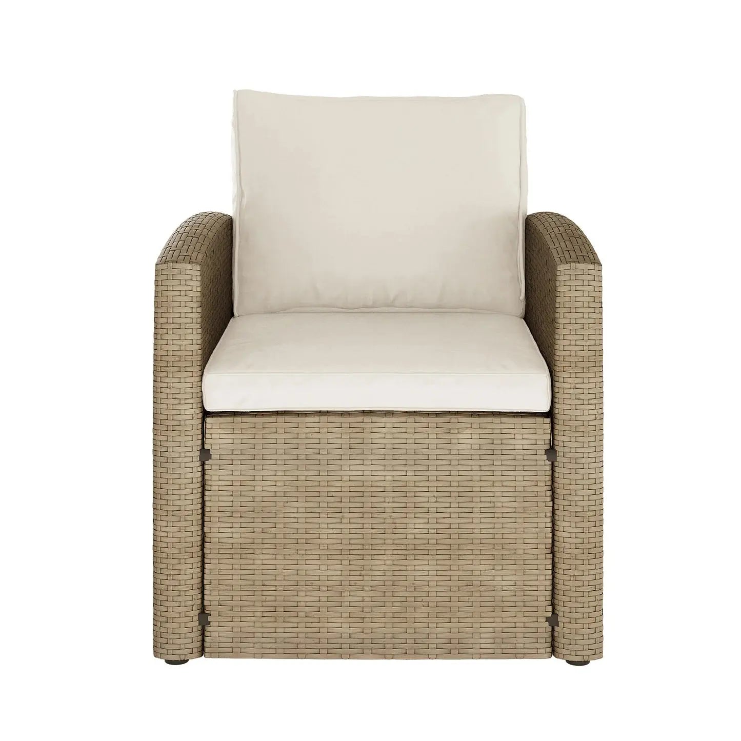 Mapa 7 Seater Wicker Outdoor Dining Sofa Set in Natural Beyond Living