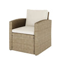 Mapa 7 Seater Wicker Outdoor Dining Sofa Set in Natural Beyond Living