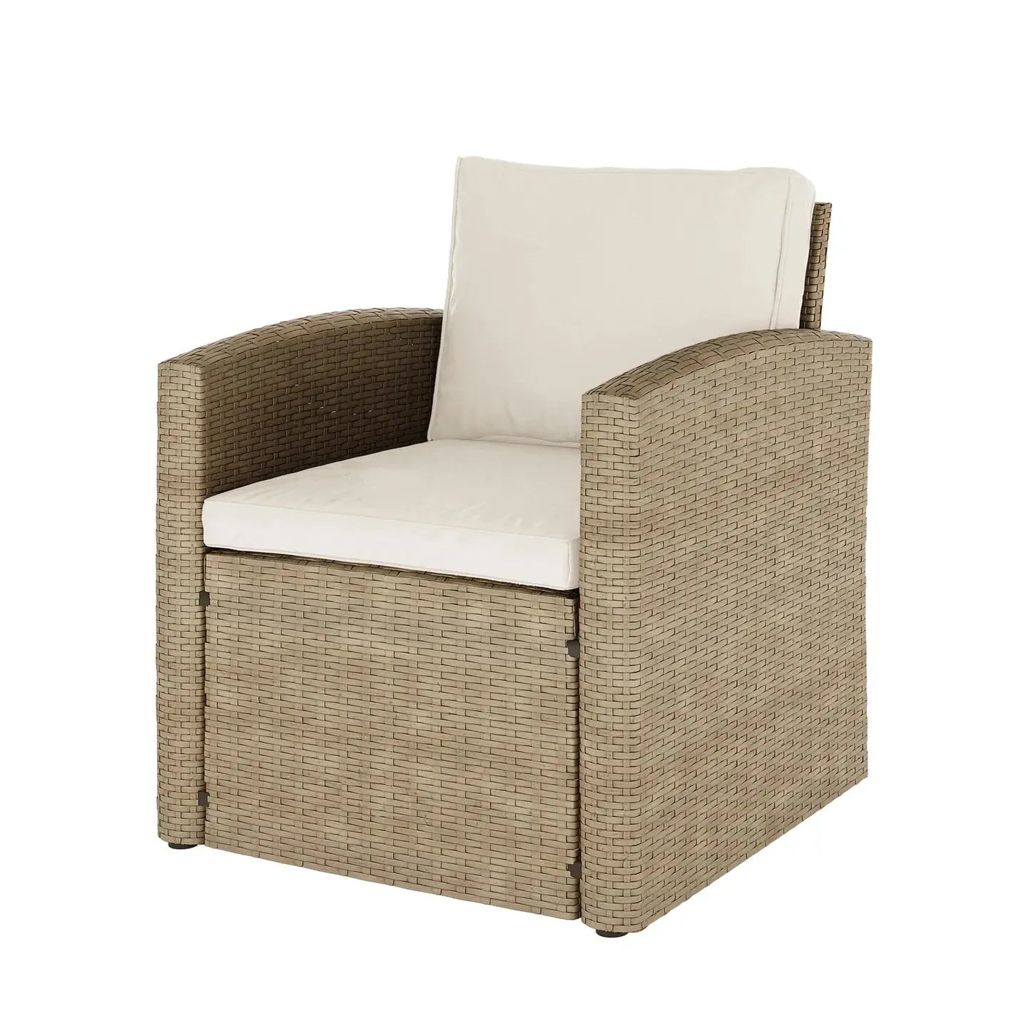 Mapa 7 Seater Wicker Outdoor Dining Sofa Set in Natural Beyond Living