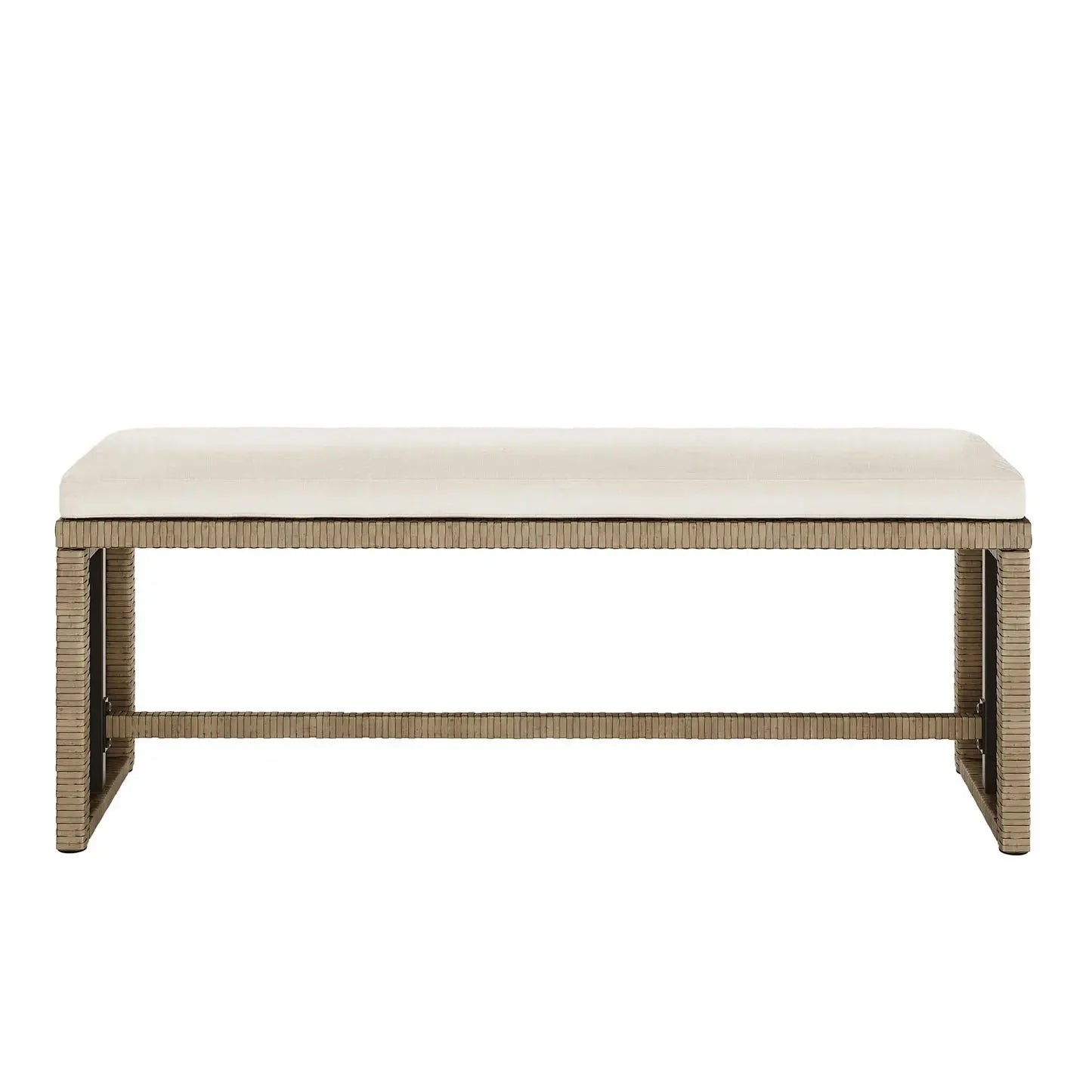 Mapa 7 Seater Wicker Outdoor Dining Sofa Set in Natural Beyond Living
