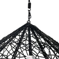 Large Outdoor Hanging Egg Chair – Black Wicker Pod Chair Beyond Living