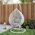 Large Outdoor Hanging Egg Chair – Black Wicker Pod Chair Beyond Living