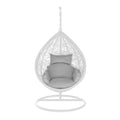 Large Outdoor Hanging Egg Chair – Black Wicker Pod Chair Beyond Living