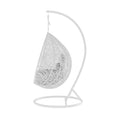 Large Outdoor Hanging Egg Chair – Black Wicker Pod Chair Beyond Living