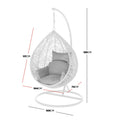 Large Outdoor Hanging Egg Chair – Black Wicker Pod Chair Beyond Living