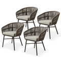 Marula Rope Outdoor Dining Chairs in Brown Set of 4 Australia Beyond Living