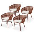 Marula Rope Outdoor Dining Chairs in Brown Set of 4 Australia Beyond Living