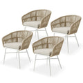 Marula Rope Outdoor Dining Chairs in Brown Set of 4 Australia Beyond Living