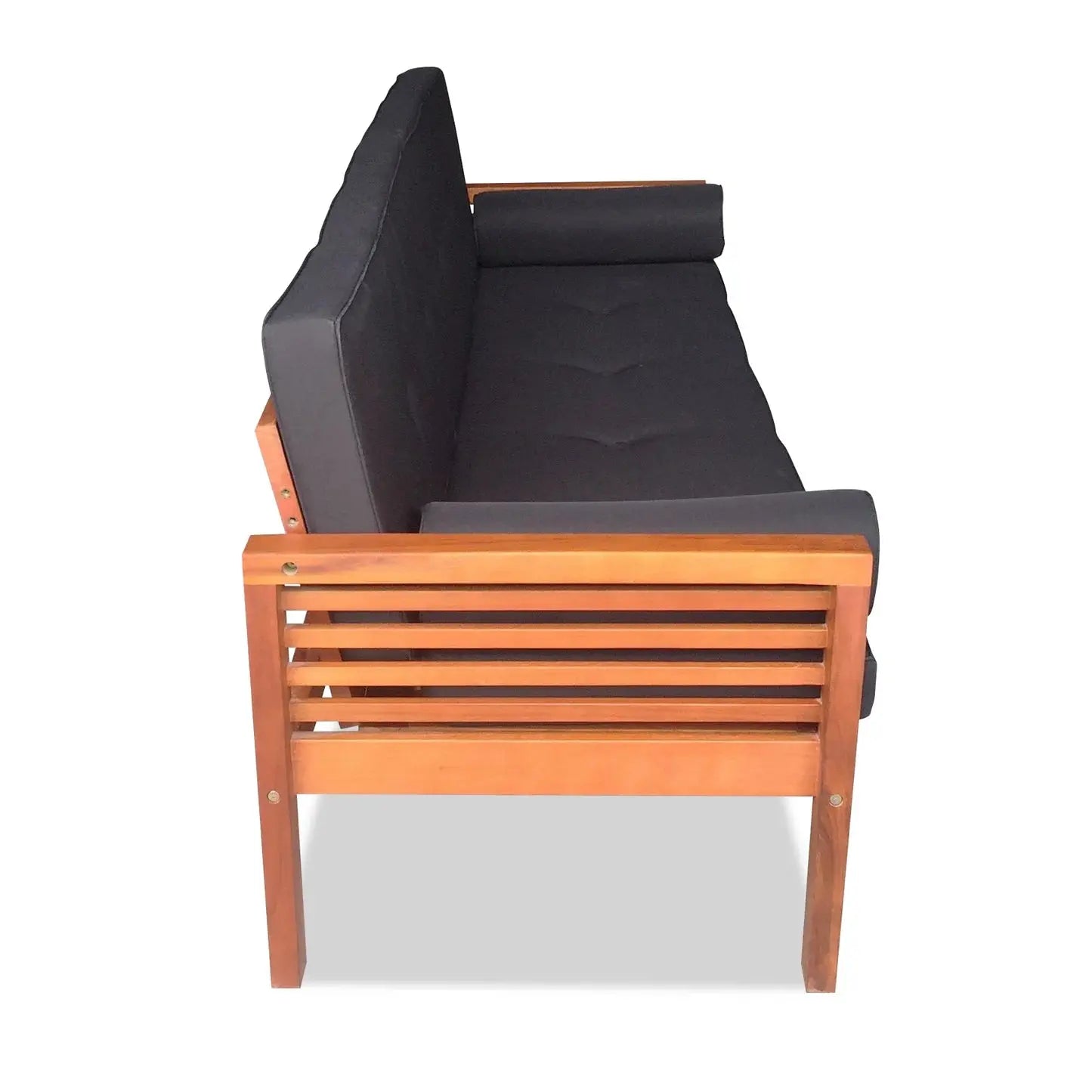 Luxo Meves Hardwood Outdoor Daybed Sofa & Cushion in Black Australia Beyond Living