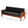 Luxo Meves Hardwood Outdoor Daybed Sofa & Cushion in Black Australia Beyond Living