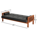 Luxo Meves Hardwood Outdoor Daybed Sofa & Cushion in Black Australia Beyond Living