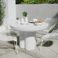 Oberon 120cm Round Outdoor Concrete Dining Table Australia Beyond Living