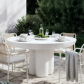Oberon 120cm Round Outdoor Concrete Dining Table Australia Beyond Living