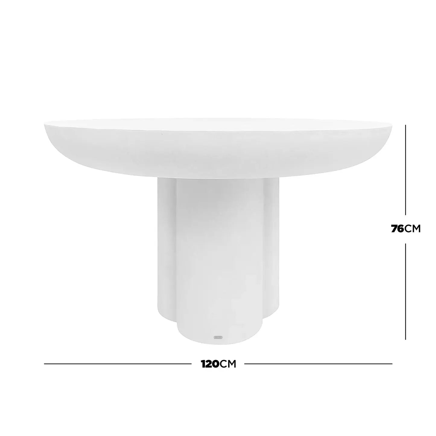 Oberon 120cm Round Outdoor Concrete Dining Table Australia Beyond Living