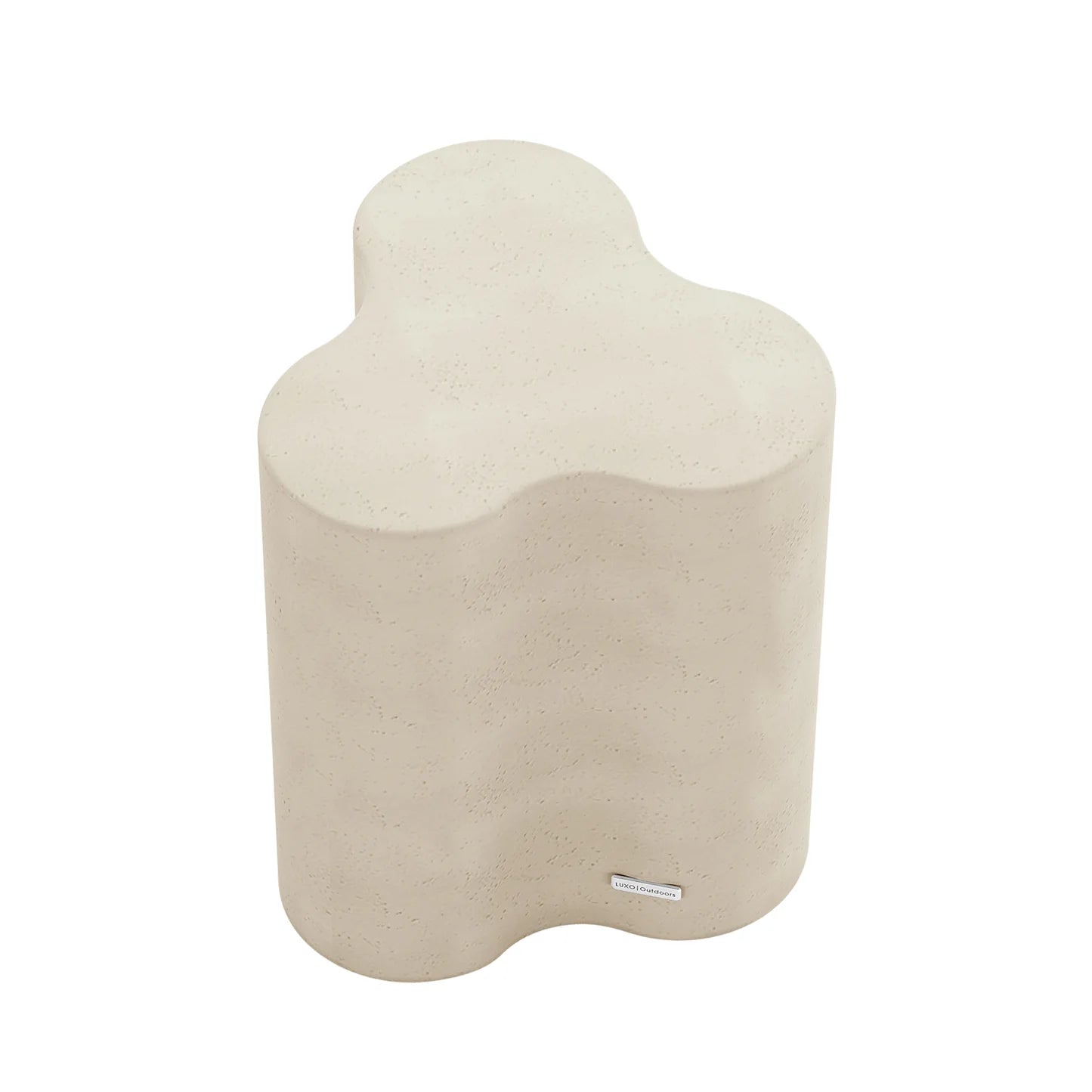 Outdoor Concrete Side Table – Curved Patio Table Beyond Living