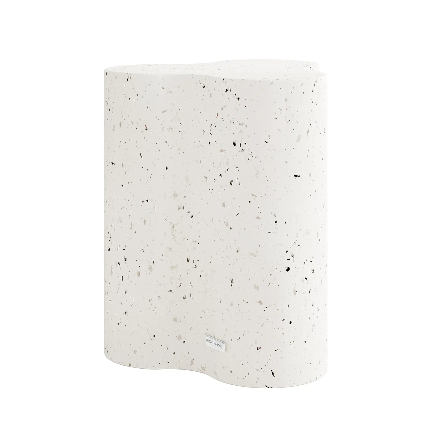Outdoor Concrete Side Table – Curved Patio Table Beyond Living