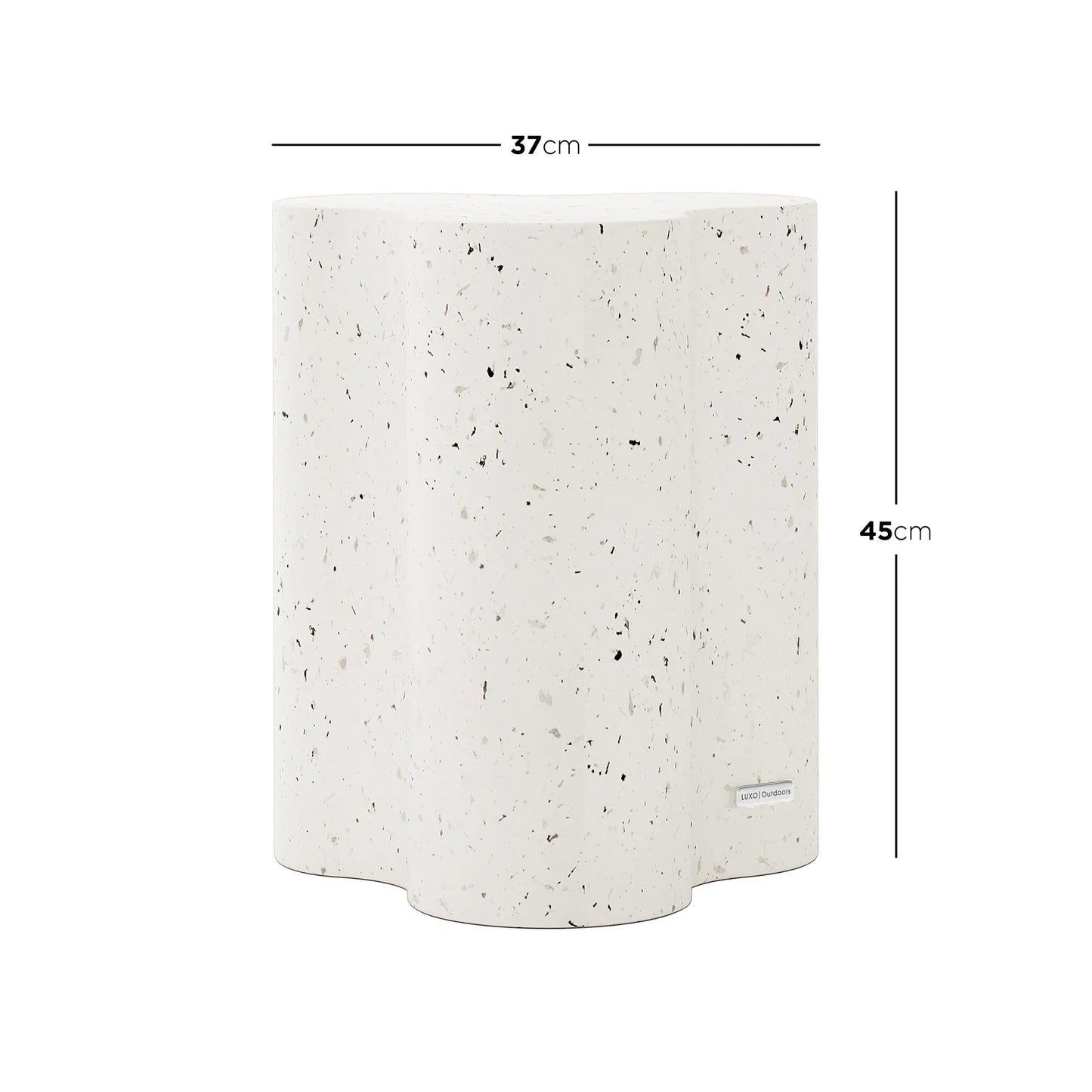Outdoor Concrete Side Table – Curved Patio Table Beyond Living