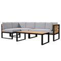 Panaluu 5 Seater Aluminium Corner Outdoor Lounge Set Australia Beyond Living