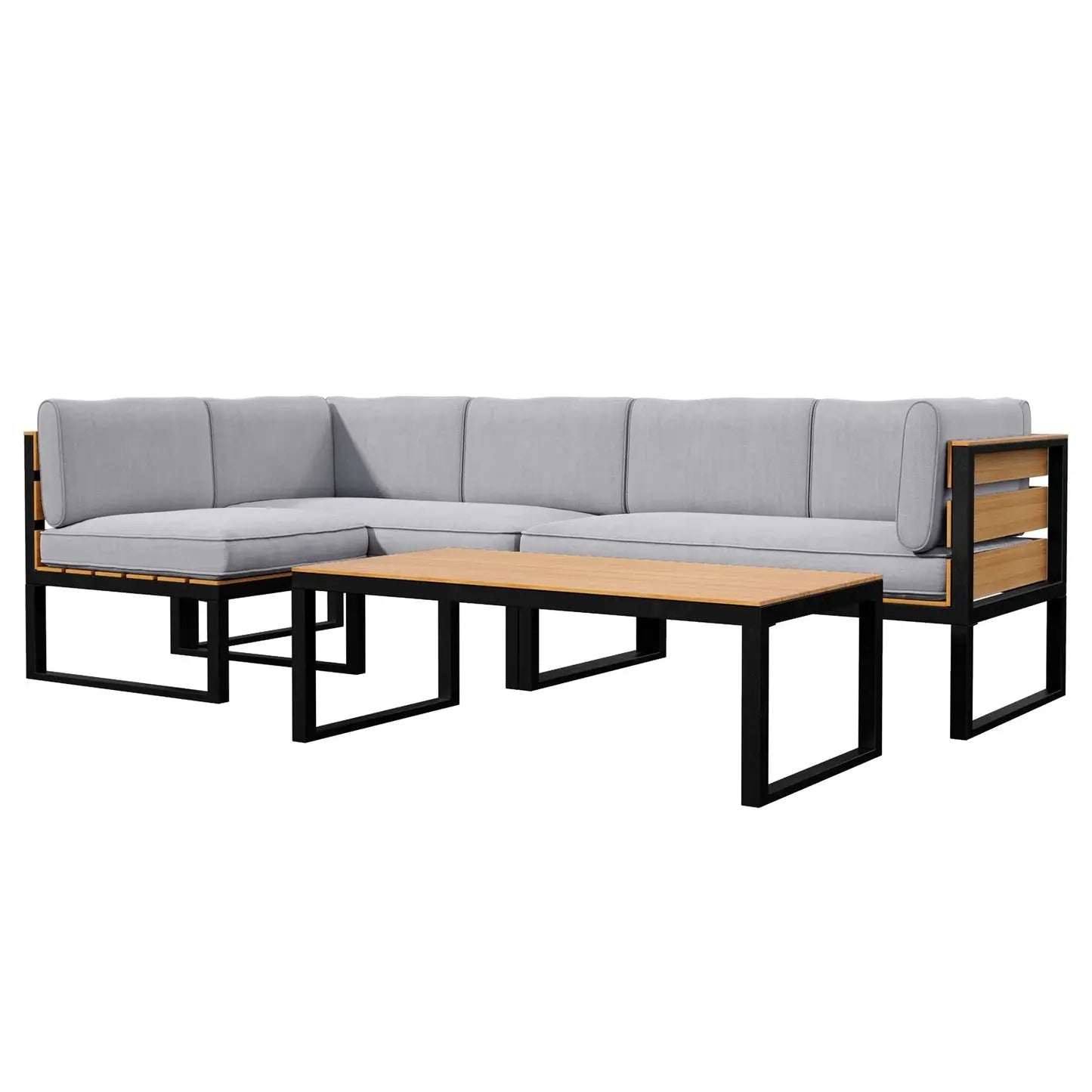 Panaluu 5 Seater Aluminium Corner Outdoor Lounge Set Australia Beyond Living