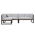 Panaluu 5 Seater Aluminium Corner Outdoor Lounge Set Australia Beyond Living