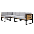 Panaluu 5 Seater Aluminium Corner Outdoor Lounge Set Australia Beyond Living