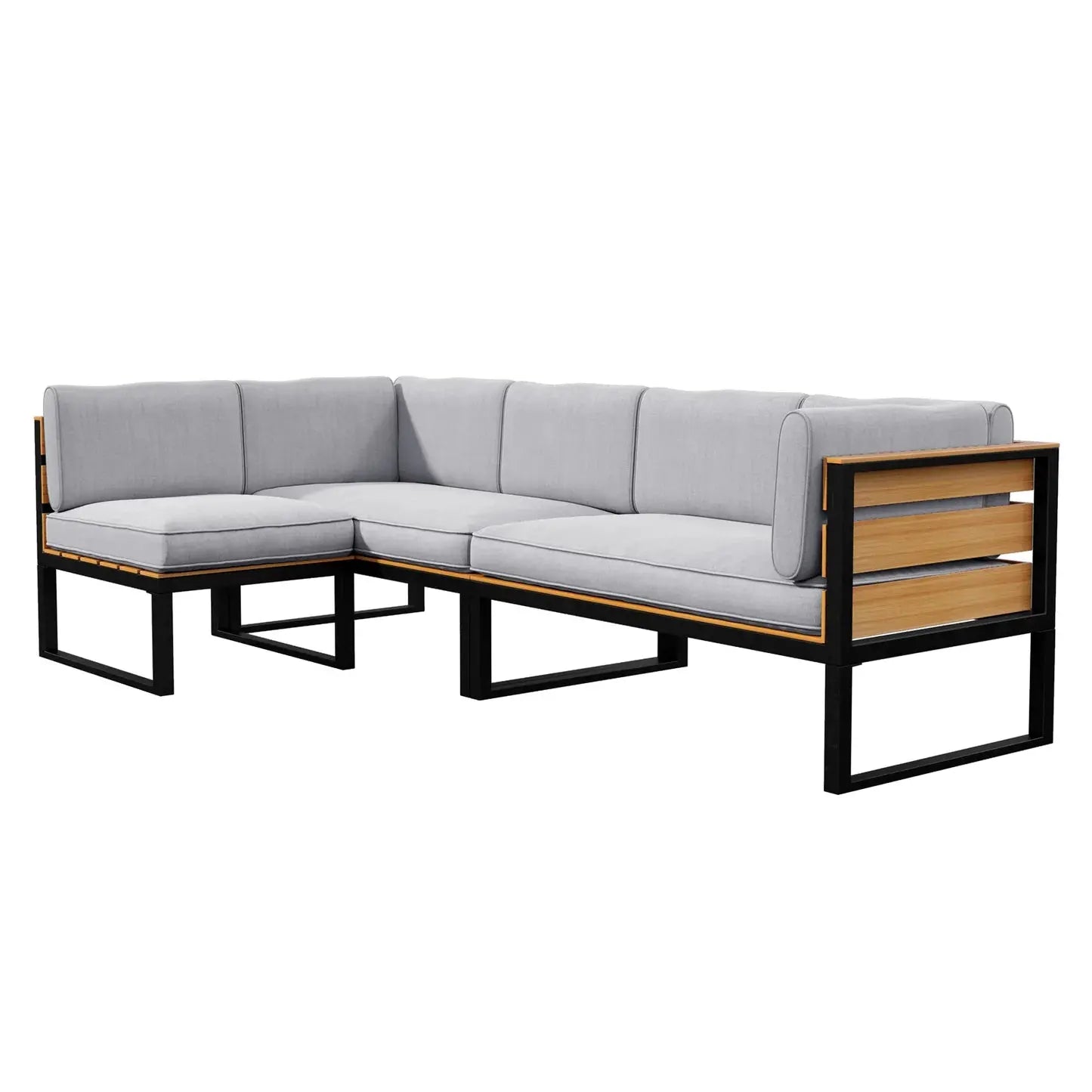 Panaluu 5 Seater Aluminium Corner Outdoor Lounge Set Australia Beyond Living