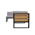 Panaluu 5 Seater Aluminium Corner Outdoor Lounge Set Australia Beyond Living