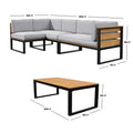 Panaluu 5 Seater Aluminium Corner Outdoor Lounge Set Australia Beyond Living