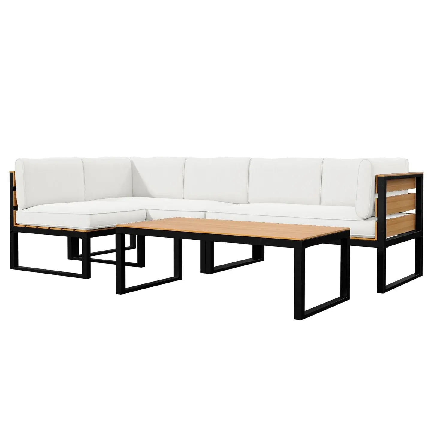 Panaluu 5 Seater Aluminium Corner Outdoor Lounge Set Australia Beyond Living