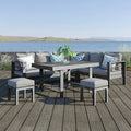 Portland Outdoor Corner Sofa Lounge with Foot Stools Australia Beyond Living