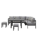 Portland Outdoor Corner Sofa Lounge with Foot Stools Australia Beyond Living