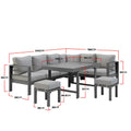 Portland Outdoor Corner Sofa Lounge with Foot Stools Australia Beyond Living