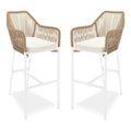 Tablas PE Wicker Outdoor Bar Stool Set of 2 Natural Australia Beyond Living