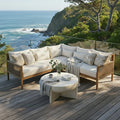 Tavi 5 Seater Solid Timber L Shape Outdoor Sofa Beyond Living