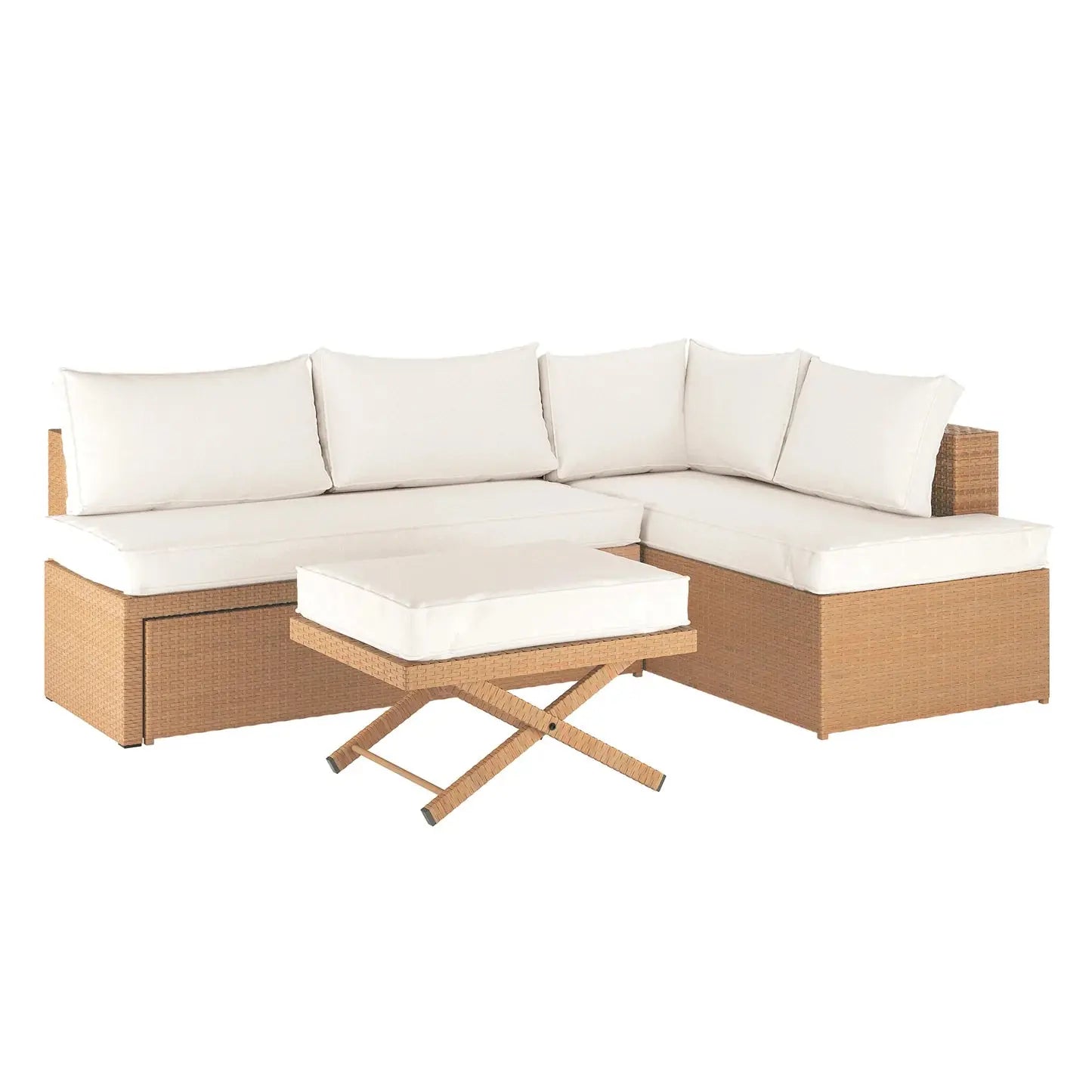Tybee 4 Seater Rattan Outdoor Corner Sofa Set Beyond Living