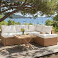 Tybee 4 Seater Rattan Outdoor Corner Sofa Set Beyond Living