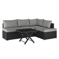 Tybee 4 Seater Rattan Outdoor Corner Sofa Set Beyond Living