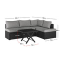 Tybee 4 Seater Rattan Outdoor Corner Sofa Set Beyond Living