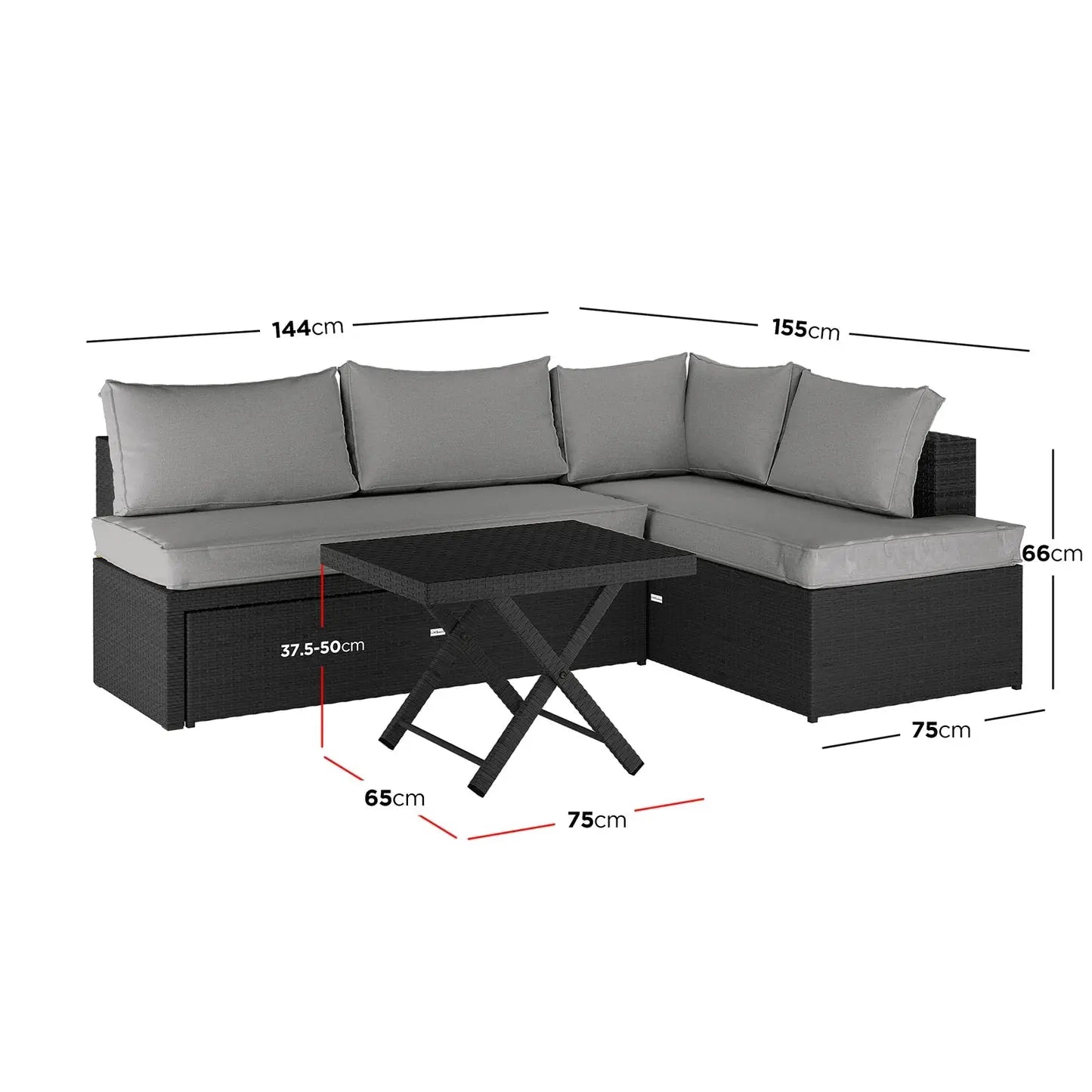 Tybee 4 Seater Rattan Outdoor Corner Sofa Set Beyond Living