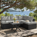 Tybee 4 Seater Rattan Outdoor Corner Sofa Set Beyond Living