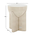Round Concrete Side Table – Modern White Accent Table Beyond Living