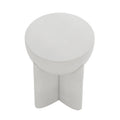 minimalist round concrete side table for modern décor
