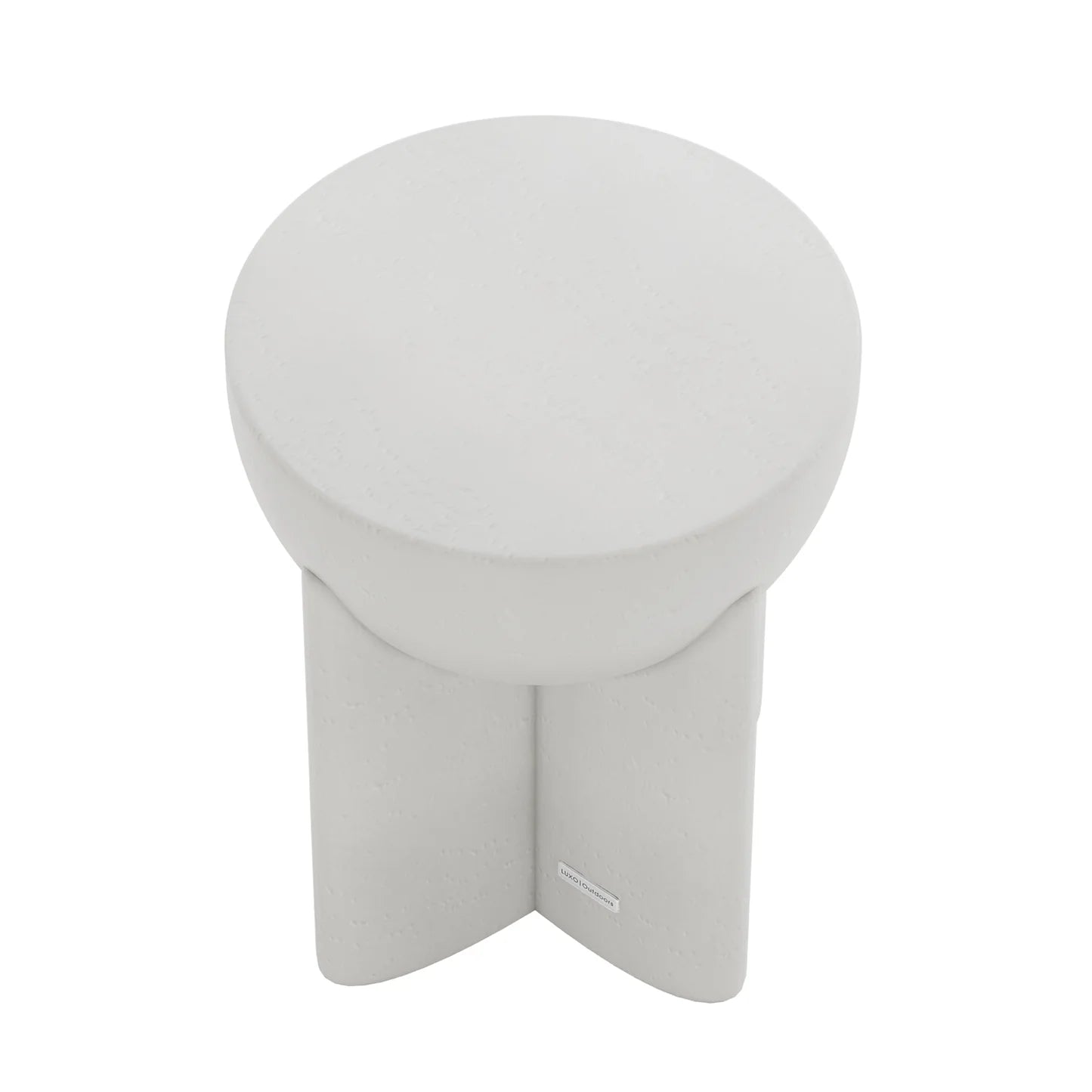 minimalist round concrete side table for modern décor