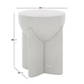 Round Concrete Side Table – Modern White Accent Table Beyond Living