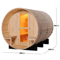 Luola 4 Person Outdoor Barrel Sauna Australia Pine Wood Stove Beyond Living