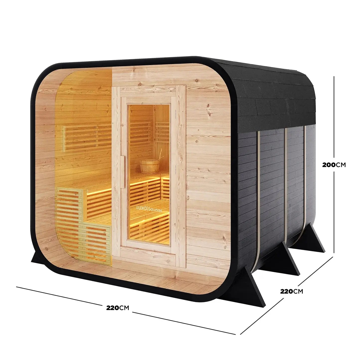 Medika 8 Person Traditional Finnish Outdoor Home Sauna Beyond Living
