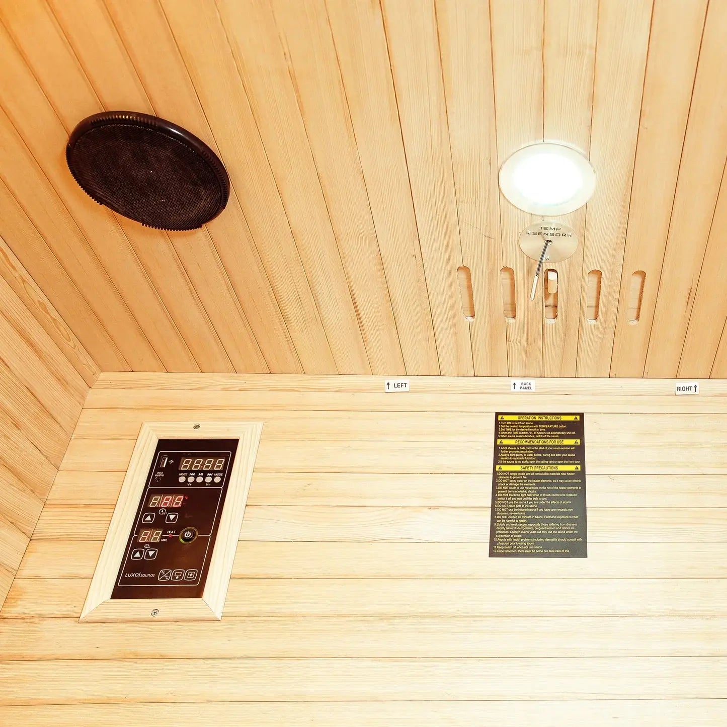 Taavi 2 Person Ceramic Infrared Indoor Home Sauna Beyond Living