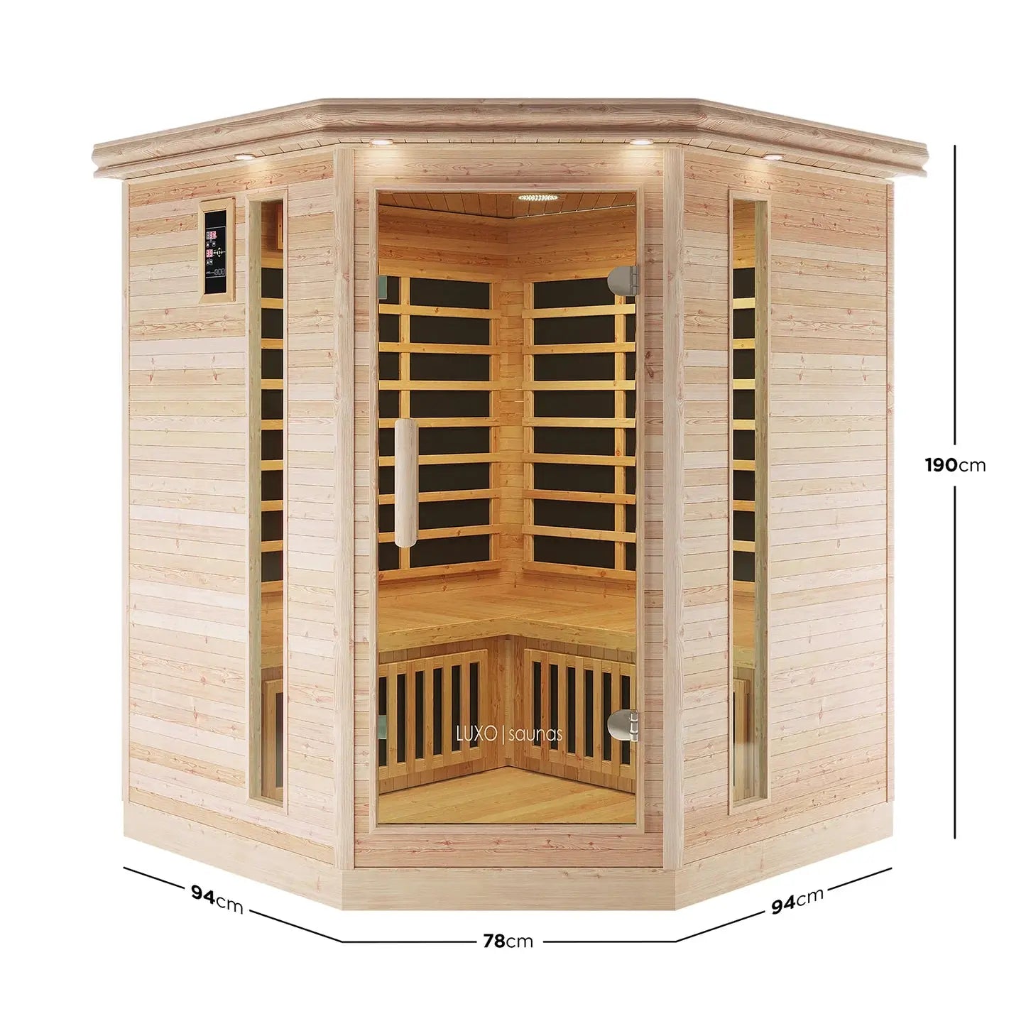 Taavi 4 Person Infrared Sauna Australia – Corner Carbon Fibre Far Infrared Beyond Living
