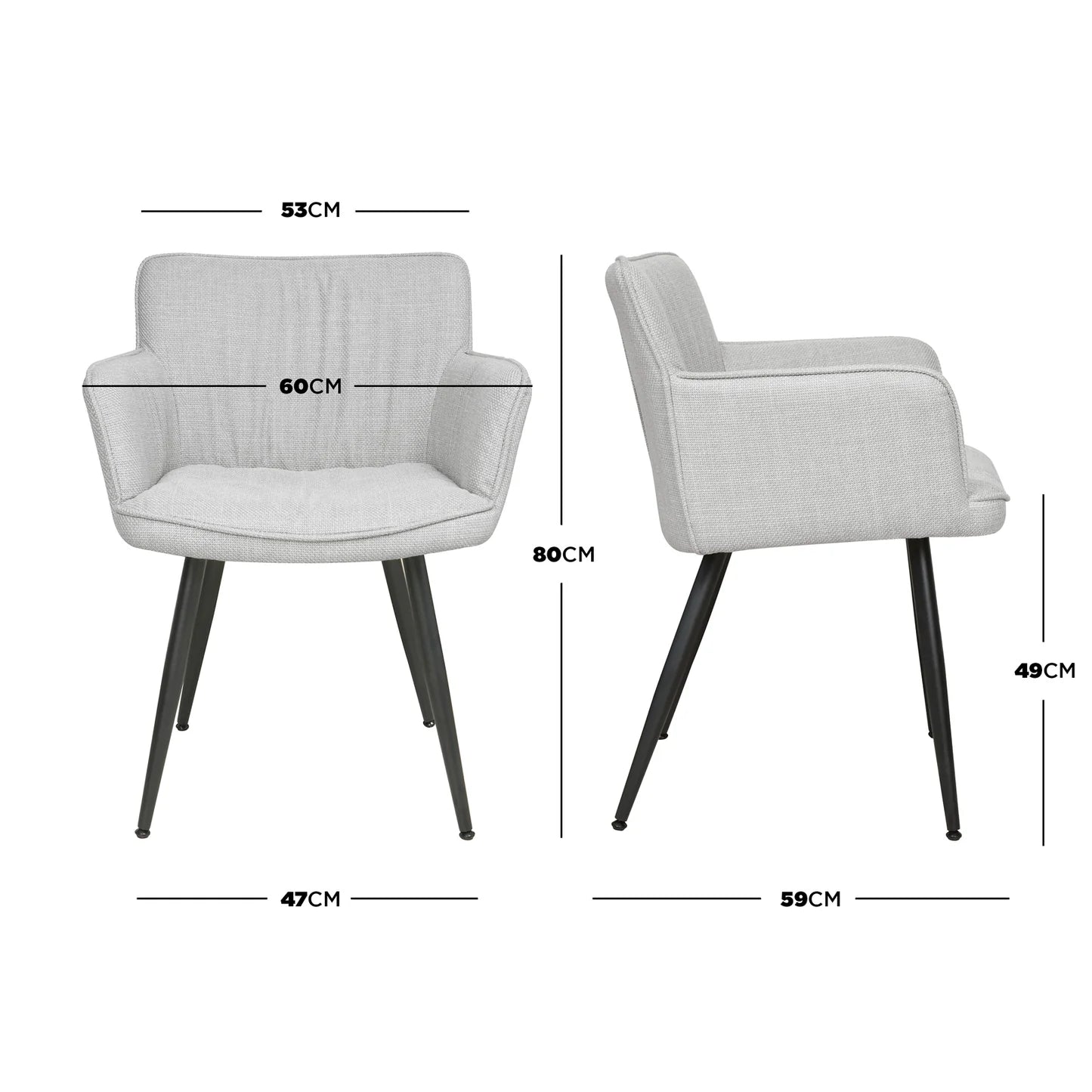 Anthony Linen Dining Chair with Arms Set Australia Beyond Living