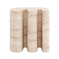 Outdoor Concrete Side Table – Round Travertine Patio Table Beyond Living